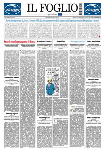 Prima-pagina-il foglio-messina-edizione-di-oggi-04-09-2024